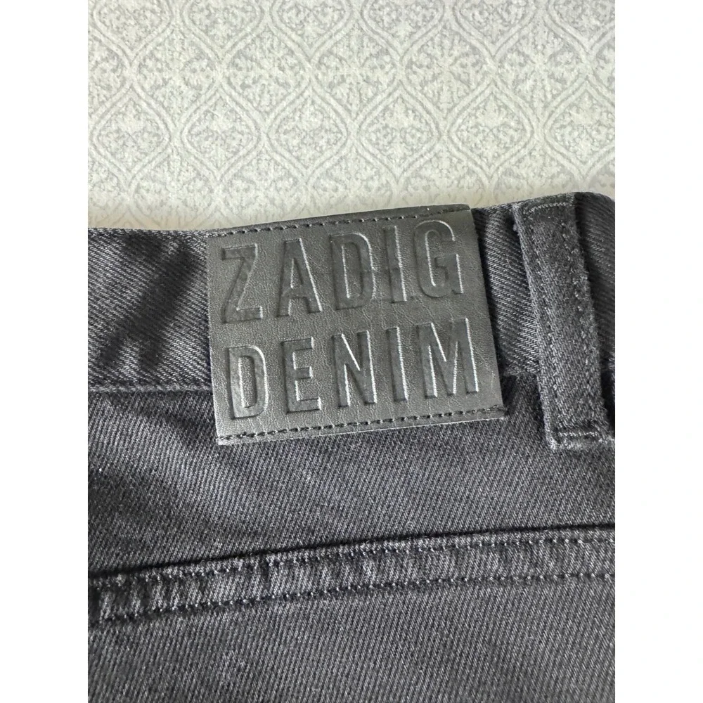 Zadig & Voltaire Mens John Denim Eco Noir Black Slim‎ Straight Jeans size 33